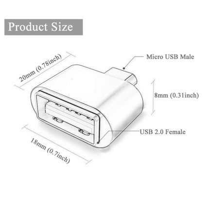 Micro USB 2.0 to USB 2.0 Adapter with OTG Function, For Samsung / Huawei / Xiaomi / Meizu / LG / HTC and Other Smartphones(Black)-garmade.com