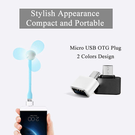 Micro USB 2.0 to USB 2.0 Adapter with OTG Function, For Samsung / Huawei / Xiaomi / Meizu / LG / HTC and Other Smartphones(White)-garmade.com