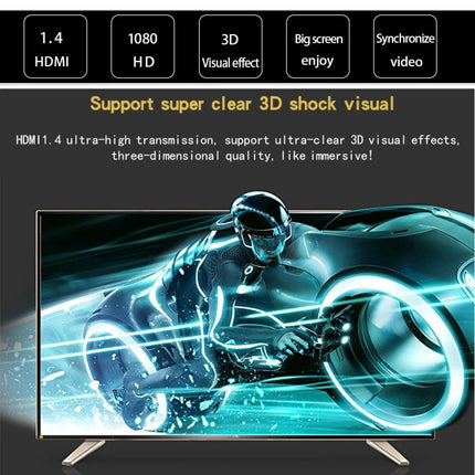 1.8m HDMI to HDMI 19Pin Cable, 1.4 Version, Support 3D, Ethernet, HD TV / Xbox 360 / PS3 etc (Gold Plated)(Black)-garmade.com