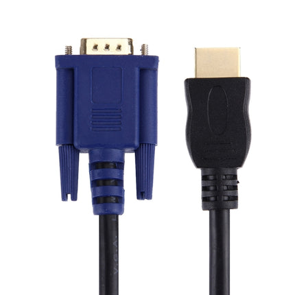 1.8m HDMI Male to VGA Male 15PIN Video Cable(Black)-garmade.com