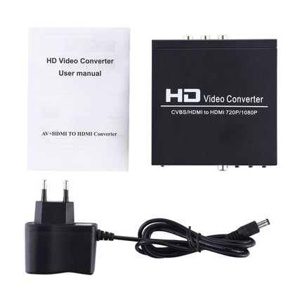 NK-8A AV + HDMI to HDMI HD Video Converter(Black)-garmade.com