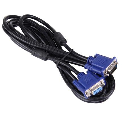 Good Quality VGA 15 Pin Male to VGA 15 Pin Female Cable for LCD Monitor, Projector, etc (Length: 1.8m)-garmade.com