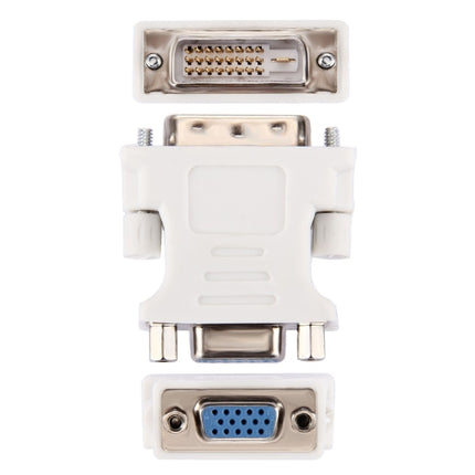 DVI 24+1 Pin Male to VGA 15Pin Female Adapter(White)-garmade.com