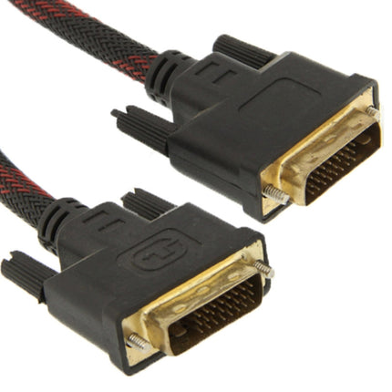 Nylon Netting Style DVI-D Dual Link 24+1 Pin Male to Male M / M Video Cable, Length: 3m-garmade.com