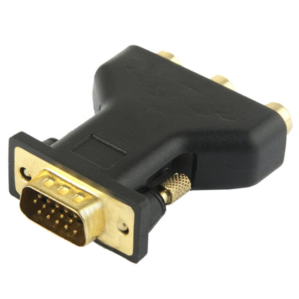 VGA 15 Pin Male to 3 RCA Component Female Adapter-garmade.com