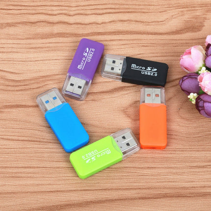 20 PCS Portable USB 2.0 Micro SD TF T-Flash Card Reader Adapter, up to 480Mbps, Random Color Delivery-garmade.com