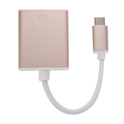 USB-C / Type-C 3.1 to VGA Multi-display Adapter Cable,Cable Length: About 10cm(Gold)-garmade.com