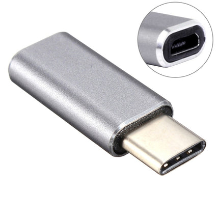 Aluminum Micro USB to USB 3.1 Type-C Converter Adapter(Grey)-garmade.com