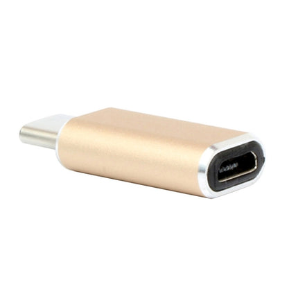 Aluminum Micro USB to USB 3.1 Type-C Converter Adapter(Gold)-garmade.com