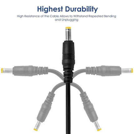 USB to 2.5mm DC Charging Cable, Length: 65cm(Black)-garmade.com