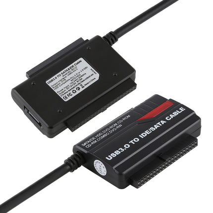 USB 3.0 to IDE/SATA Hard Drive External HDD Adapter(Black)-garmade.com
