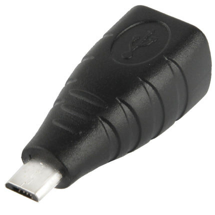Micro USB Male to USB BF Adapter(Black)-garmade.com