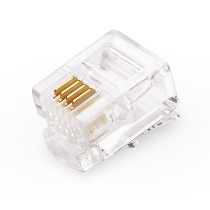 RJ11 Modular Plug Telephone Connector (1000pcs in one packaging, the price is for 1000pcs)-garmade.com