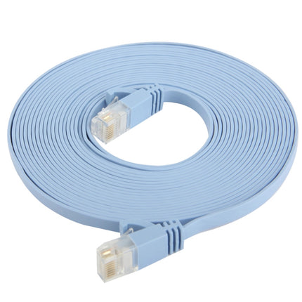 CAT6 Ultra-thin Flat Ethernet Network LAN Cable, Length: 5m (Baby Blue)-garmade.com