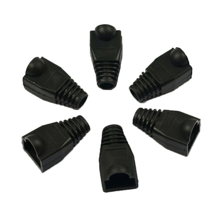 Network Cable Boots Cap Cover for RJ45, Black (100 pcs in one packaging , the price is for 100 pcs)(Black)-garmade.com