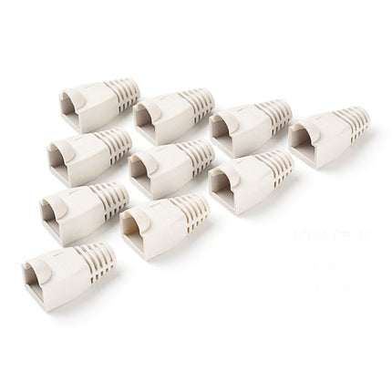 Network Cable Boots Cap Cover for RJ45, White (100 pcs in one packaging , the price is for 100 pcs)(White)-garmade.com