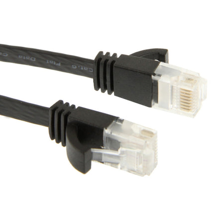 CAT6 Ultra-thin Flat Ethernet Network LAN Cable, Length: 5m(Black)-garmade.com