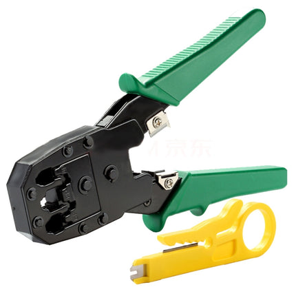 Multi Tool RJ45 RJ12 RJ11 Wire Cable Crimper Crimp PC Network Hand Tools(Green)-garmade.com