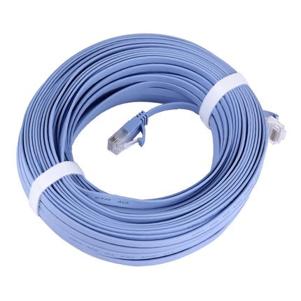 CAT6 Ultra-thin Flat Ethernet Network LAN Cable, Length: 30m(Blue)-garmade.com