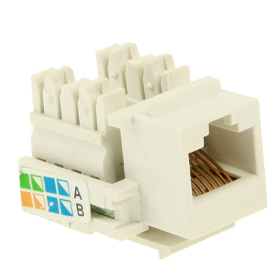 Networking RJ45 Cat6 Jack Module Connector Adapter (Normal Quality)(White)-garmade.com