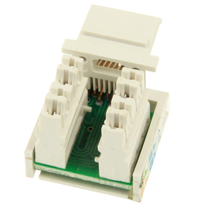 Networking RJ45 Cat6 Jack Module Connector Adapter (Normal Quality)(White)-garmade.com