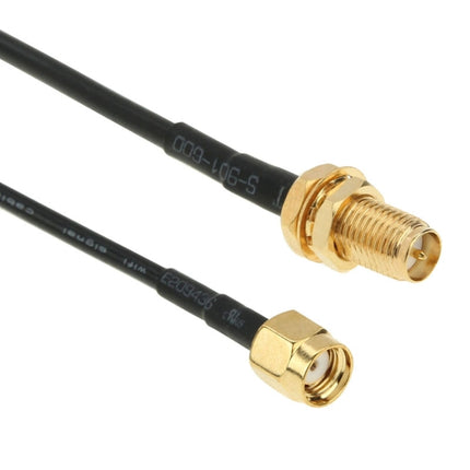 2.4GHz Wireless RP-SMA Male to Female Cable (178 High-frequency Antenna Extension Cable), Length: 6m(Black)-garmade.com