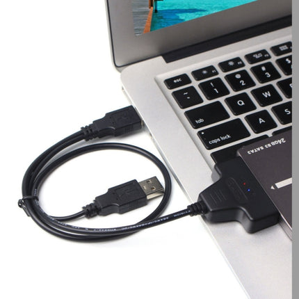 Double USB 2.0 to SATA Hard Drive Adapter Cable for 2.5 inch SATA HDD / SSD-garmade.com