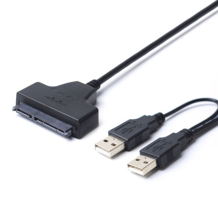 Double USB 2.0 to SATA Hard Drive Adapter Cable for 2.5 inch SATA HDD / SSD-garmade.com