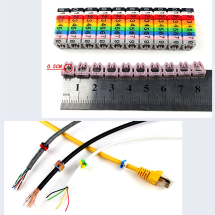 100PCS Label Mark RJ45 RJ11 RJ12 Color Cable-garmade.com