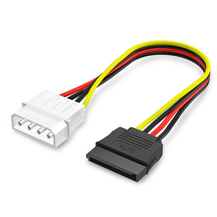 4 Pin IDE to Serial ATA SATA Power Cable Adapter (15cm), Material: Al+Mg-garmade.com