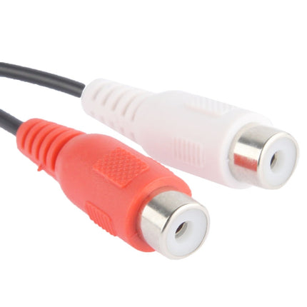 2 RCA AV Female To 1 RCA Male Y Splitter Video Cable Adapter, Length: 26.5cm-garmade.com