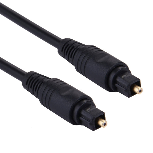 4.0mm OD Male to Male Plug Optical Fiber Digital Audio Cable for DVD HDTV, Length: 2m(Black)-garmade.com