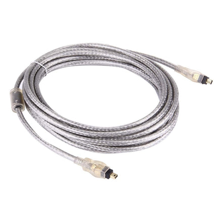 High Quality Firewire IEEE 1394 4Pin Male to 4Pin Male Cable, Length: 5m (Gold Plated)-garmade.com