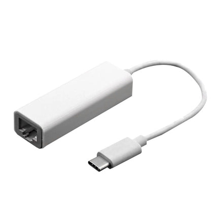 10cm USB-C / Type-C 3.1 Highspeed Ethernet Adapter, For MacBook 12 inch / Chromebook Pixel 2015, Length: 10cm(White)-garmade.com