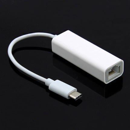 10cm USB-C / Type-C 3.1 Highspeed Ethernet Adapter, For MacBook 12 inch / Chromebook Pixel 2015, Length: 10cm(White)-garmade.com