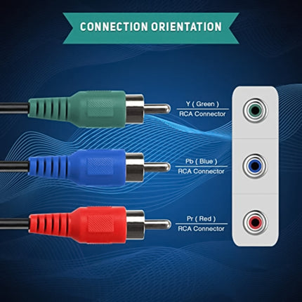 AV 3 RGB Male To 3 RGB Male Cable, Length: 1.5m-garmade.com