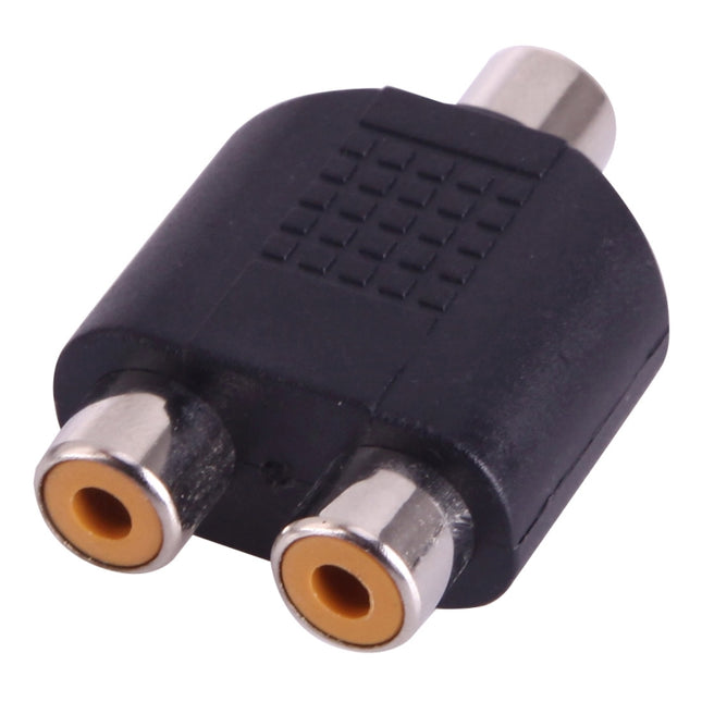 RCA Female to 2 RCA Female Adapter(Black)-garmade.com