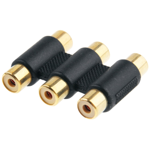 Gold-plated RGB Female to Female Connector(Black)-garmade.com