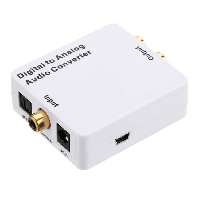 Digital to Analog Audio Converter / Mini Audio Decoder, Size: 72 x 55 x 20mm(White)-garmade.com