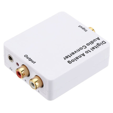 Digital to Analog Audio Converter / Mini Audio Decoder, Size: 72 x 55 x 20mm(White)-garmade.com