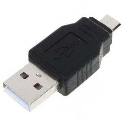 USB A Male to Micro USB 5 Pin Male Adapter(Black)-garmade.com