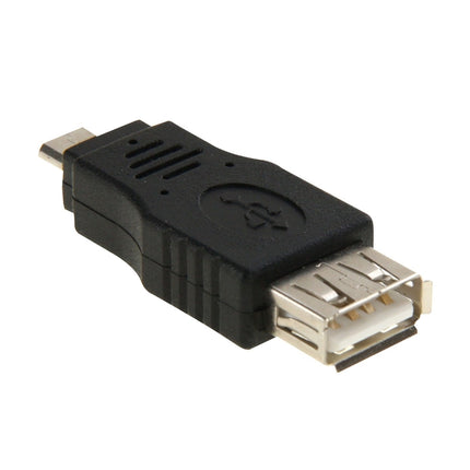 USB 2.0 A Female to Micro USB 5 Pin Male OTG Adapter(Black)-garmade.com