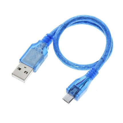 USB 2.0 to Micro USB Male Adapter Cable, Length: 30cm(Blue)-garmade.com