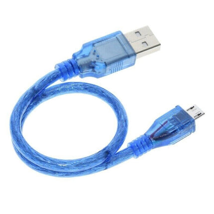 USB 2.0 to Micro USB Male Adapter Cable, Length: 30cm(Blue)-garmade.com