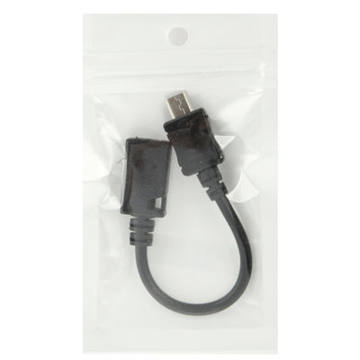 Mini USB Female to Micro USB Male Cable Adapter, Length: 13cm(Black)-garmade.com