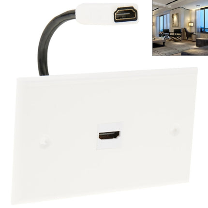 HDMI Female to HDMI Female Cable Wall Plate Panel, Cable Length: 18.5cm-garmade.com