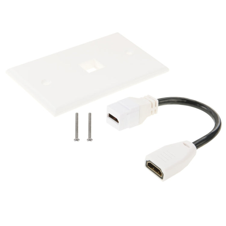 HDMI Female to HDMI Female Cable Wall Plate Panel, Cable Length: 18.5cm-garmade.com