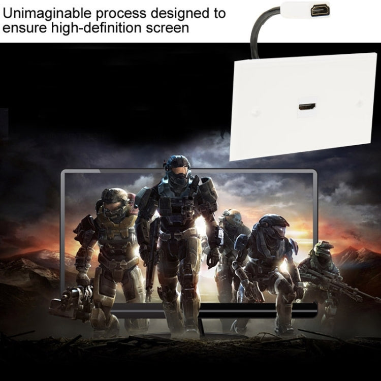 HDMI Female to HDMI Female Cable Wall Plate Panel, Cable Length: 18.5cm-garmade.com