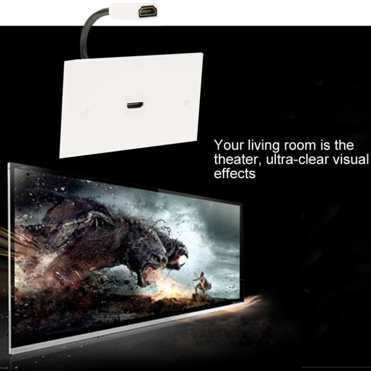 HDMI Female to HDMI Female Cable Wall Plate Panel, Cable Length: 18.5cm-garmade.com
