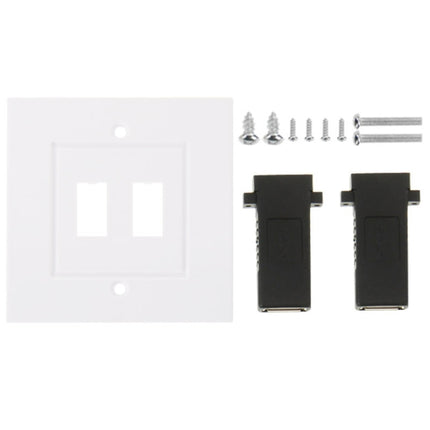 Dual USB 3.0 Female Plugs Home Wall Charger Plate Wall Plate Panel-garmade.com